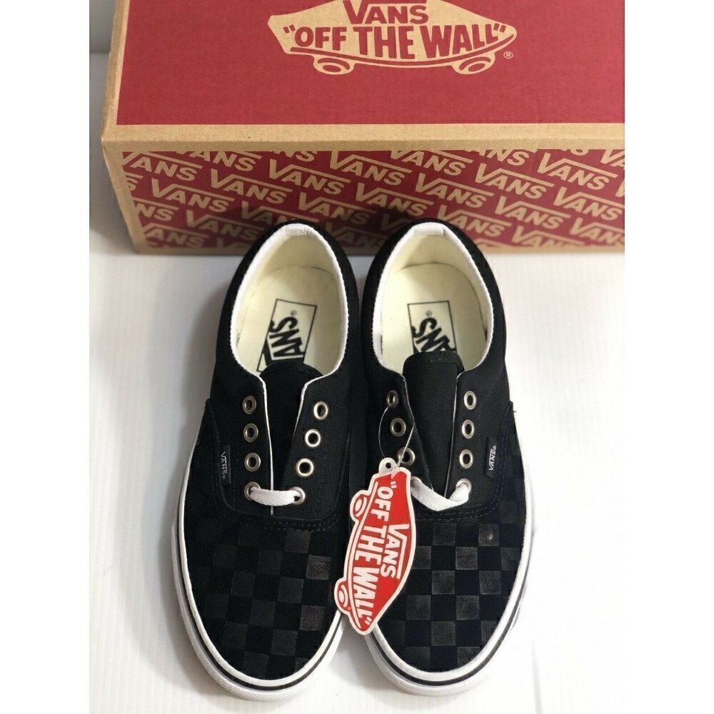 Vans Era (Deboss Checkerboard) Black White Shoes - Picture 2 of 10